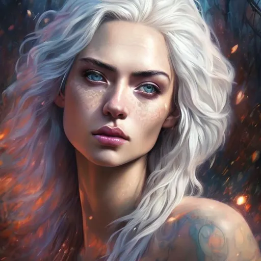 Prompt: beautiful 20 year old women with white hair, white eyebrowns, light skin, crown on her head, royal, realistic, ultrarealistic, high quality art, bright eyes, medivial, bright eyebrowns, extreme realistic style, ultra-beautiful
