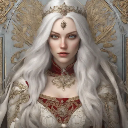 Prompt: beautiful 20 year old women with white hair, white eyebrows, light skin, realistic, ultrarealistic, high quality art, bright eyes, long hair, beauty, real, long hair, symmetrical, anime wide eyes, fair, delicate, medieval, assassin, rouge, royal