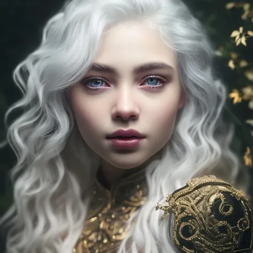 Prompt: beautiful 20 year old women with white hair, white eyebrowns, light skin, small crown, royal, realistic, ultrarealistic, high quality art, delicate face, bright eyes, medivial