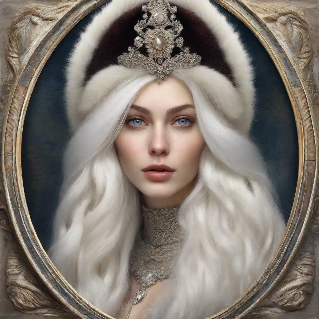 beautiful 20 year old women with white hair, white e... | OpenArt