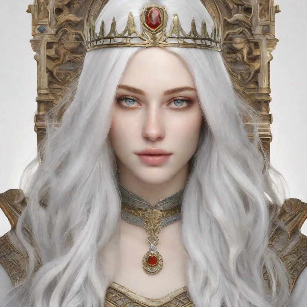 Prompt: beautiful 20 year old women with white hair, white eyebrows, light skin, realistic, ultrarealistic, high quality art, bright eyes, long hair, beauty, real, long hair, symmetrical, anime wide eyes, fair, delicate, medieval, leading an army