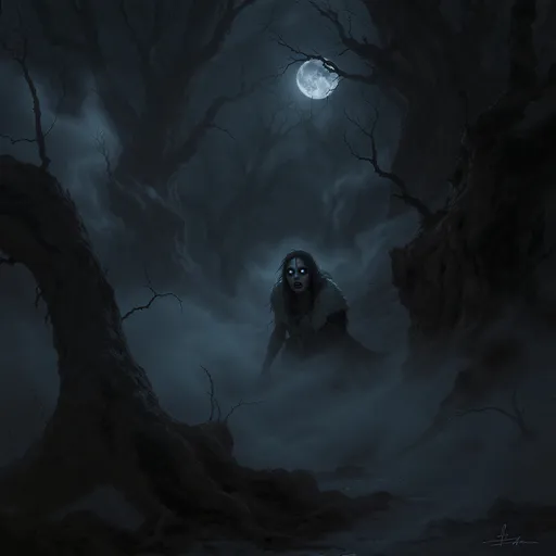 Prompt: Horror kahani rah Ku