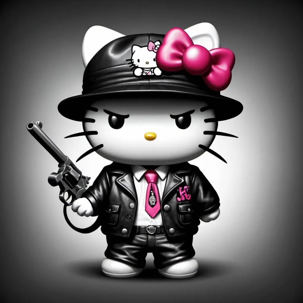 Prompt: Gangster hello kitty