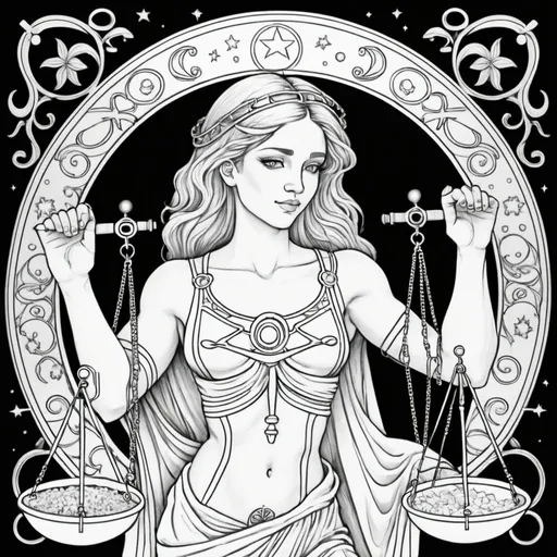 Prompt: Coloring page libra