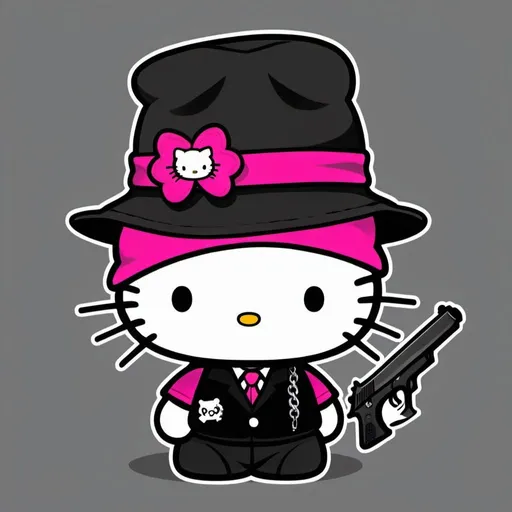Prompt: Gangster hello kitty