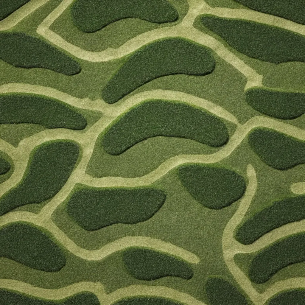 Prompt: camo pattern made out of golf greens and sand traps