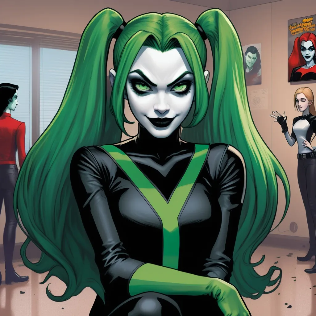 Shego hypnotized by Harley Quinn