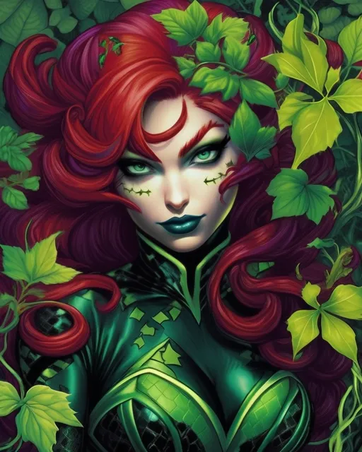 Prompt: Hypnotic poison ivy