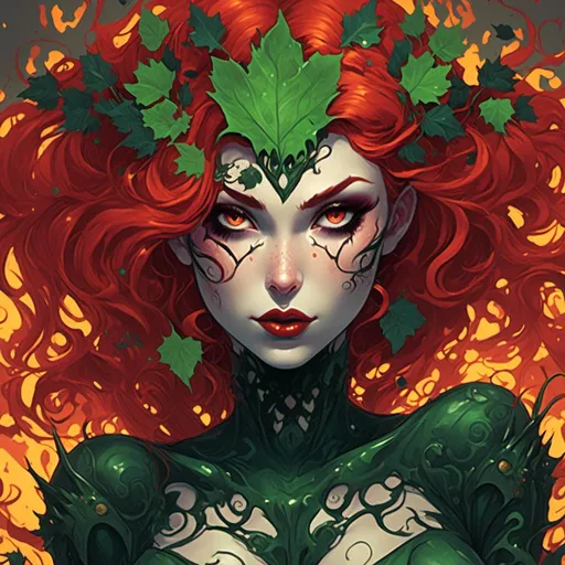 Prompt: <mymodel> evil dark  hypnotic poison ivy 