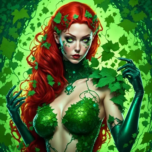 Prompt: <mymodel> cyborg poison ivy 