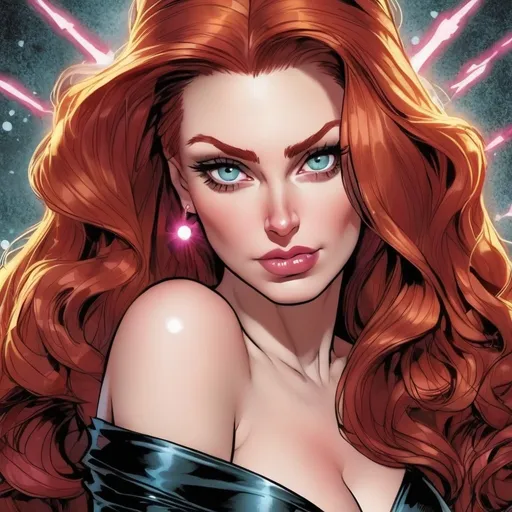 Prompt: madelyne pryor  as a Hypnotic princess 