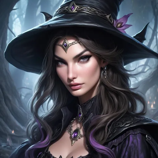 Prompt: Lily aldridge hypnotic bimbo evil witch  close up portrait 