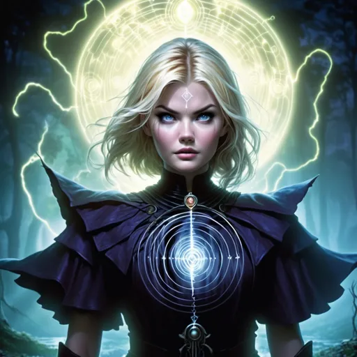 Elisha Cuthbert as hypnotized sorcereress