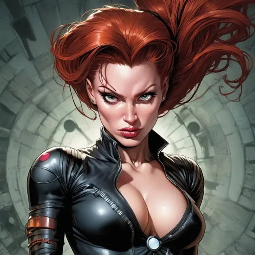 Prompt: madelyne pryor  as a Hypnotic ateampunk 