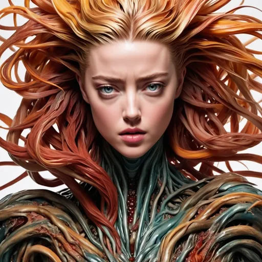 Prompt: Amber heard  covered  in a Symbiot toxin
