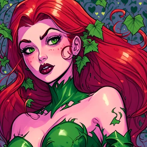 Prompt: <mymodel>   poison ivy with green lips