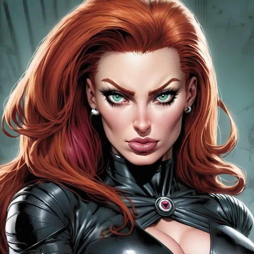 Prompt: madelyne pryor  as a Hypnotic ateampunk 