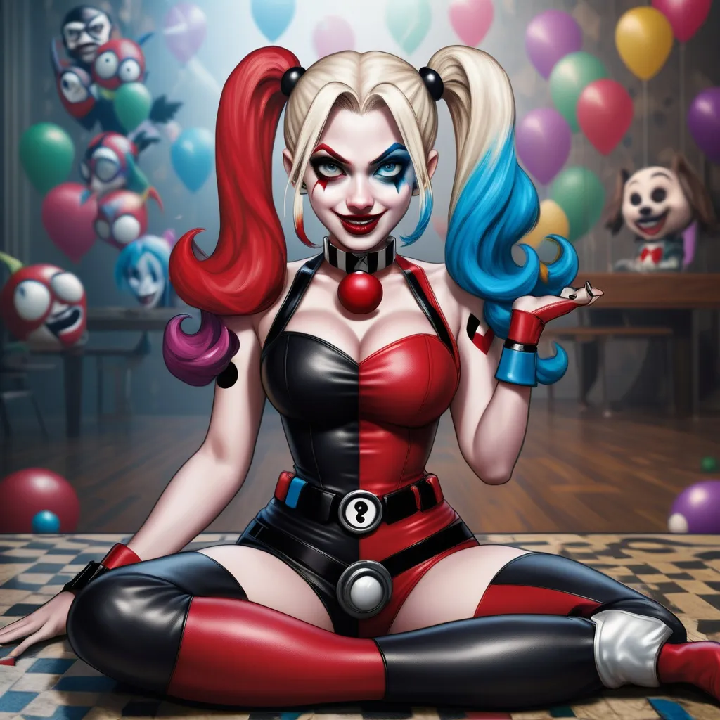 Hypnotic bimbo hypnotized by Harley Quinn