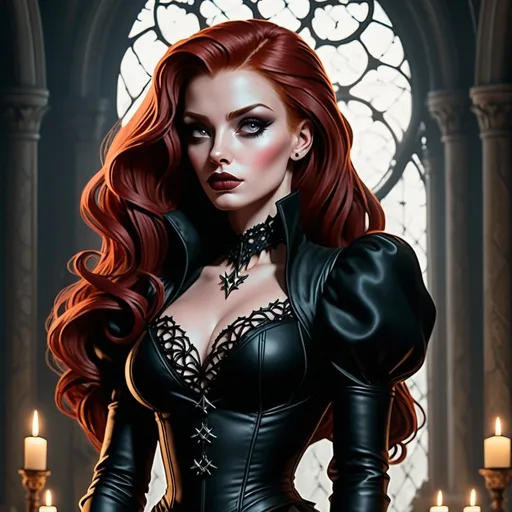 Prompt: madelyne pryor  in the style of gothic art 