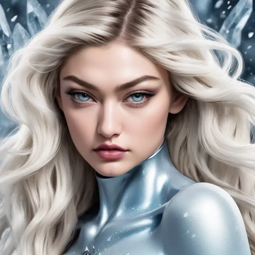 Prompt: Gigi hadid as killer frost 