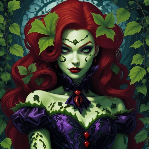 Prompt: Hypnotic vampire   poison ivy