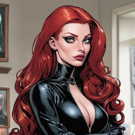 Prompt: madelyne pryor  as a Hypnotic goth 