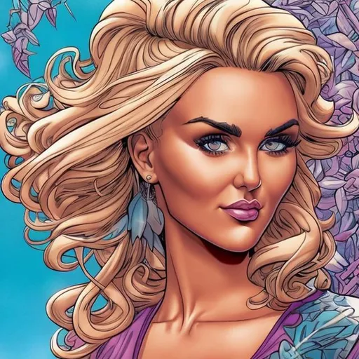 Perrie Edwards j Scott Campbell comic style in co...