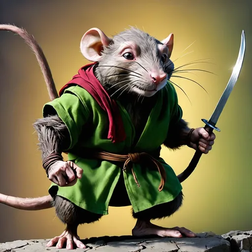 Prompt: Splinter the rat from teenage mutant ninja turtles 