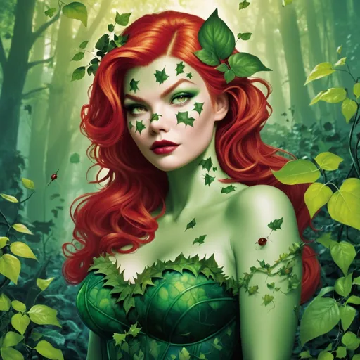 Prompt: Elisha Cuthbert as poison ivy 