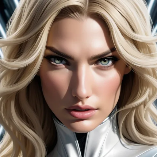 Hypnotic Close Up Portrait Lilly Aldridge As Emma Frost 6591