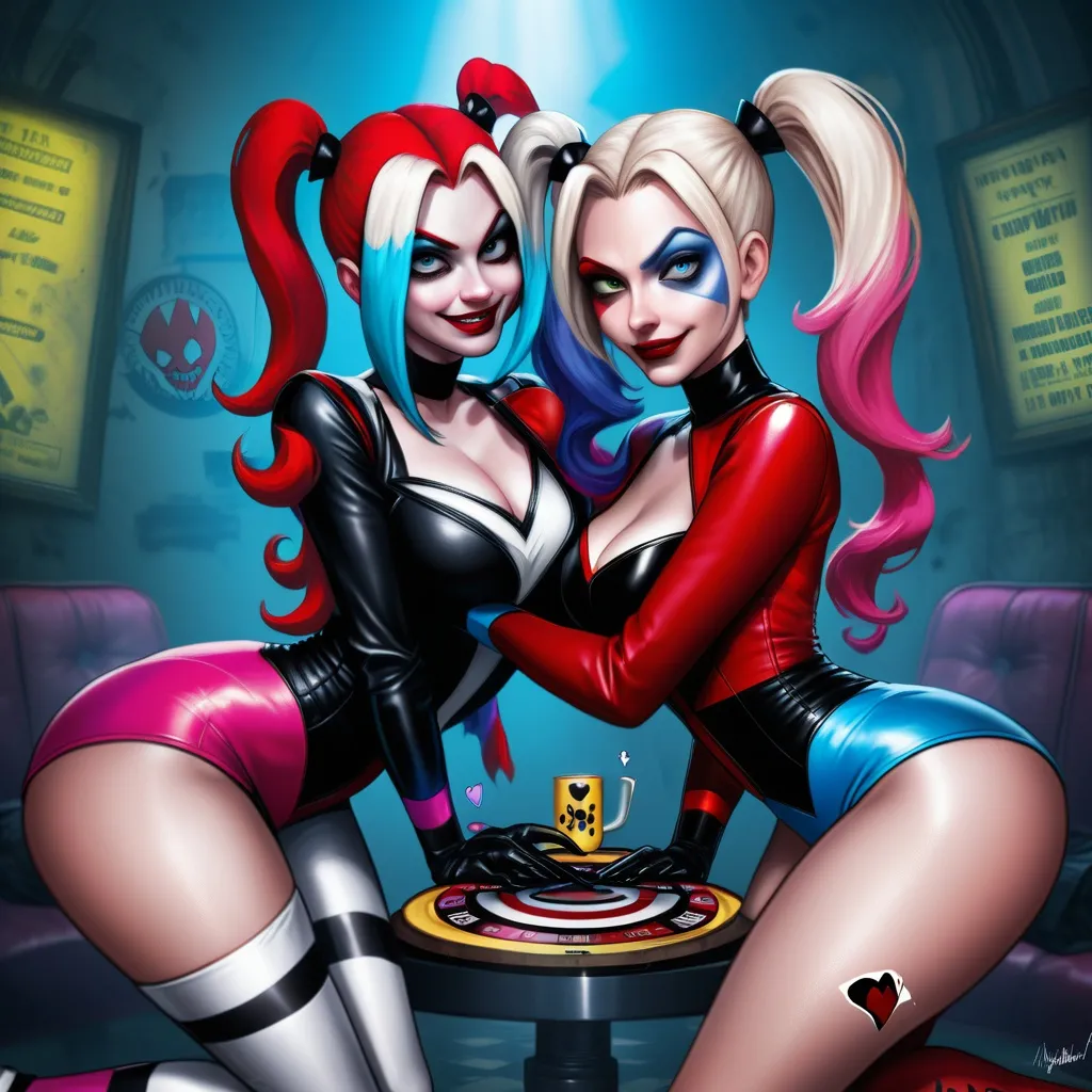 Hypnotic bimbo hypnotized by Harley Quinn