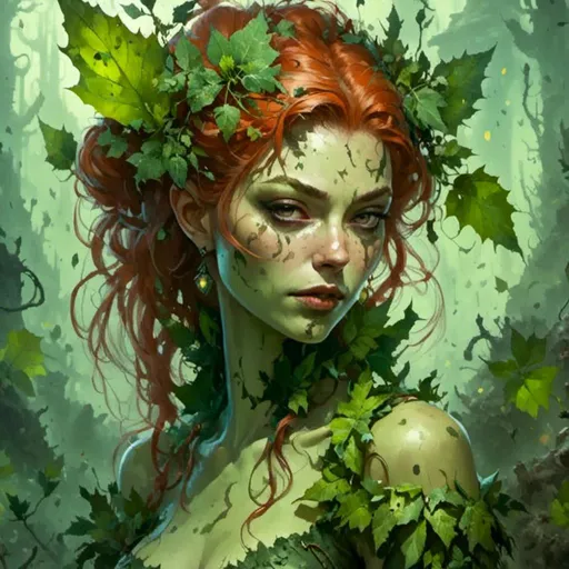 Pretty Nurgle infected poison ivy princess close up... | OpenArt