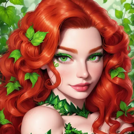 Taylor swift as poison ivy close up portrait