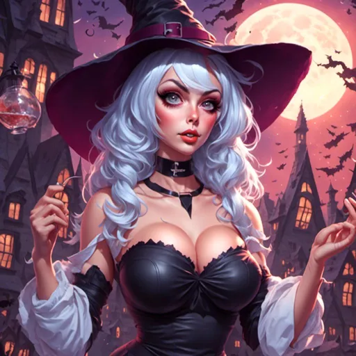 Prompt: Bimbo witch   <mymodel>