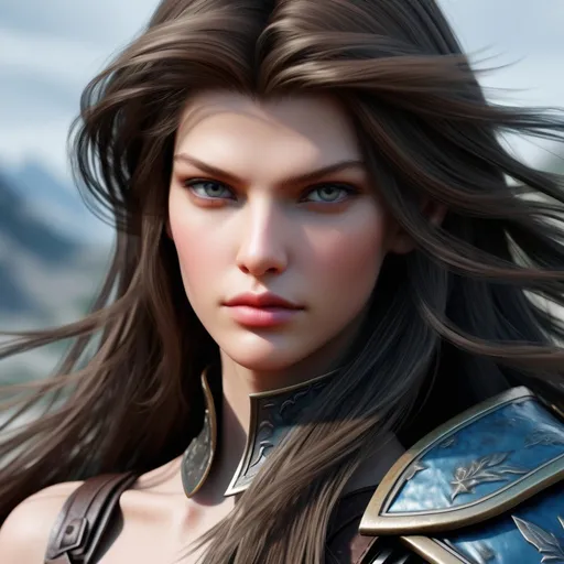 Prompt: ruslana korshunova   in final fantasy  close up portrait 