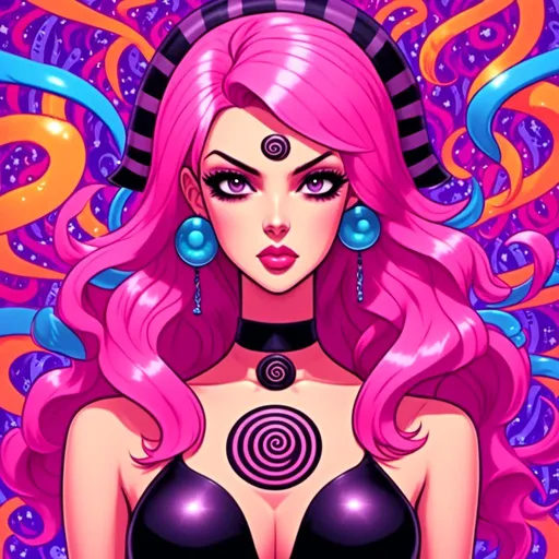 Hypnotic bimbo mistress with spirals