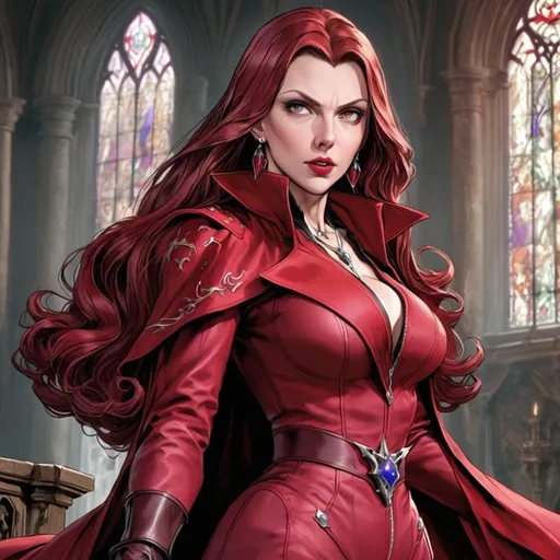 Prompt: Scarlett witch in castlevania 