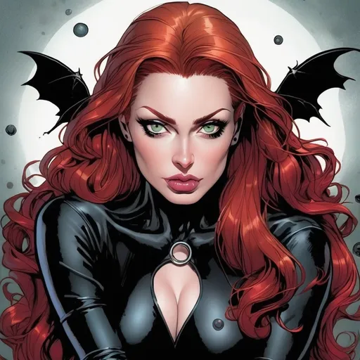 Prompt: madelyne pryor  as a Hypnotic goth 