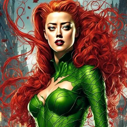 Prompt: Amber heard as poison ivy <mymodel>