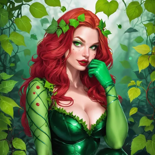 Prompt: Zara larson as poison ivy 