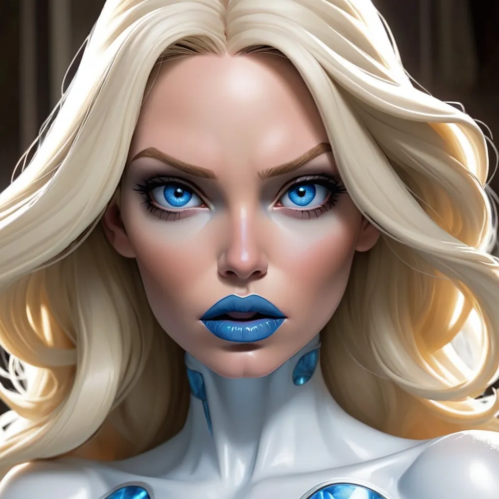 Emma Frost Hypnotized Blue Lips