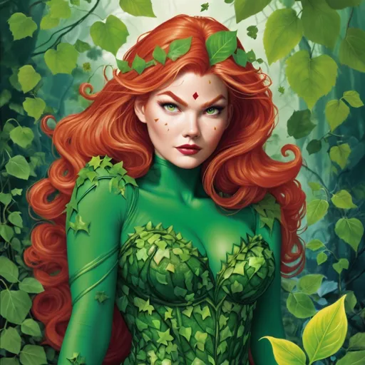 Prompt: Elisha Cuthbert as poison ivy 