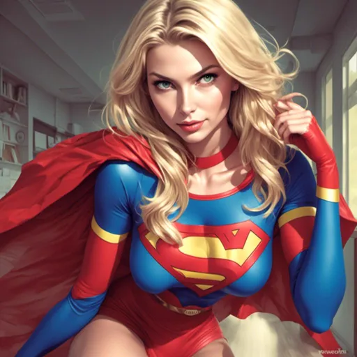 Prompt: <mymodel> bimbo   supergirl      