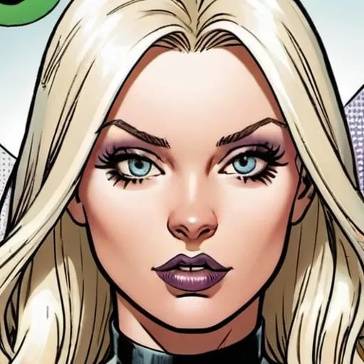 Hypnotic bimbo platinum blonde in marvel comics