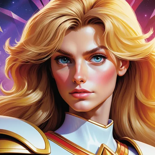 Prompt: lisa-marie schiffner   in She-Ra  close up portrait 