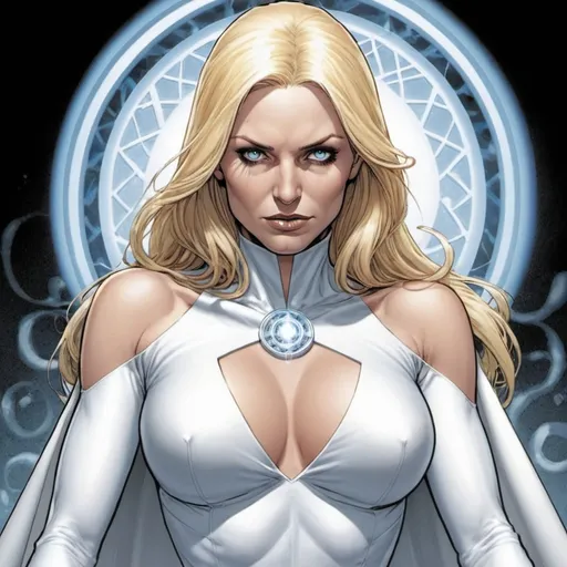 Prompt: Emma frost   hypnotic 