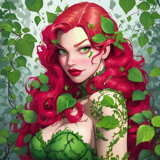 Prompt: Poison ivy as a mutant rose