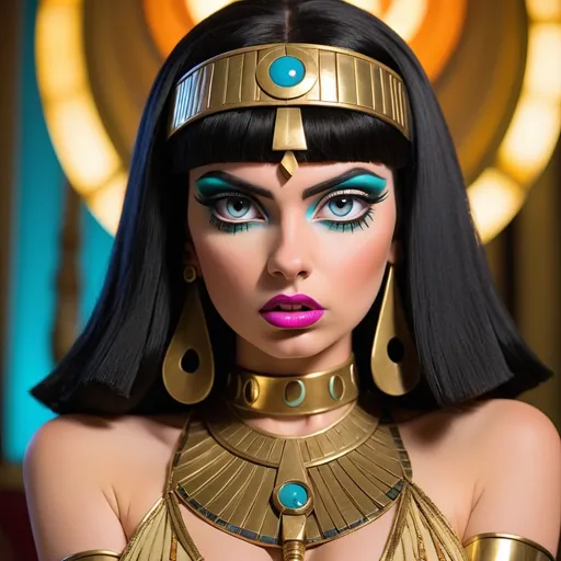 Prompt: Madelyn Cline  as hypnotic  bimbo  Cleopatra             