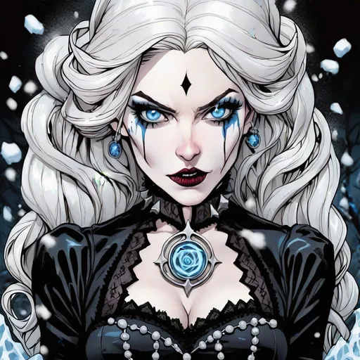 Prompt: Hypnotic  gothic  killer frost