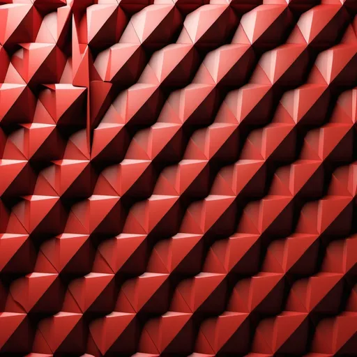 Prompt: A_geometric_design_featuring_red_triangles_with_a_bevel_and_emboss_effect_The_triangles_should_vary_in_size_and_orientation_creating_a_dynamic_composition_The_background_should_be_a_soft_neutral_color_to_enhance_the_3D